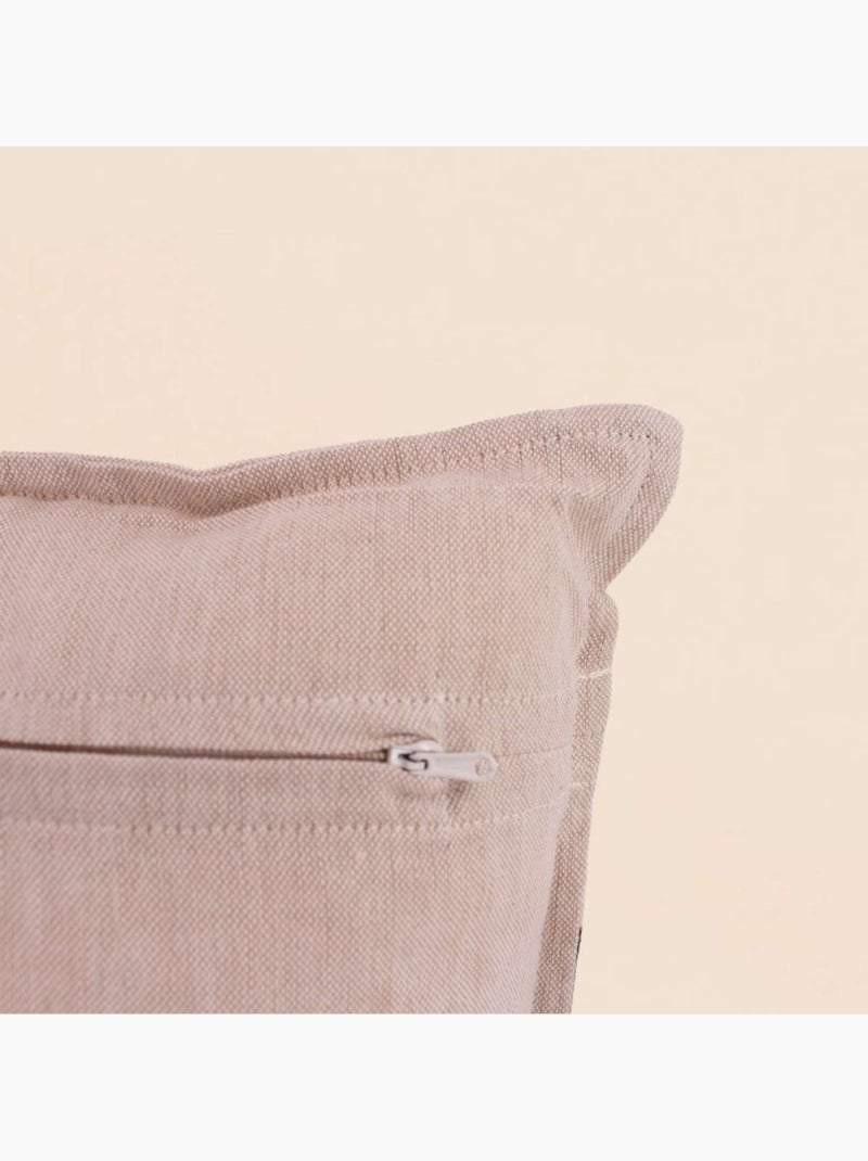 Coussin imprimé feuillage beige, bleu 40x40cm Beige - Kiabi
