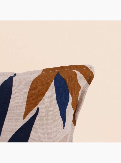 Coussin imprimé feuillage beige, bleu 40x40cm - Kiabi Coussin imprimé feuillage beige, bleu 40x40cm - Kiabi