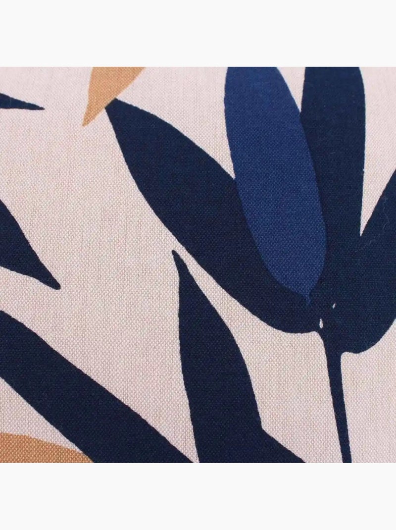 Coussin imprimé feuillage beige, bleu 40x40cm Beige - Kiabi