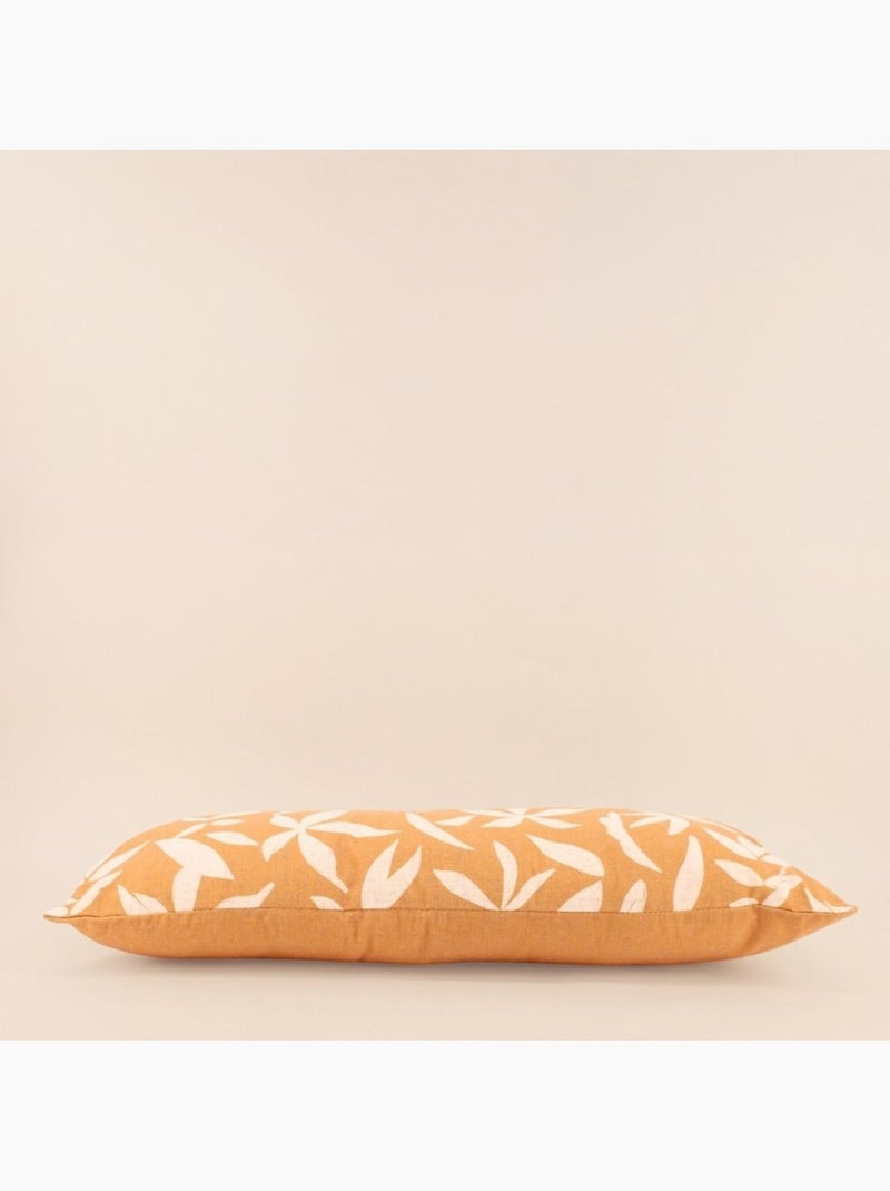Coussin imprimé feuillage ocre 30x70cm Jaune - Kiabi