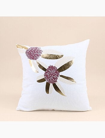 Coussin imprimé fleurs 40x40cm