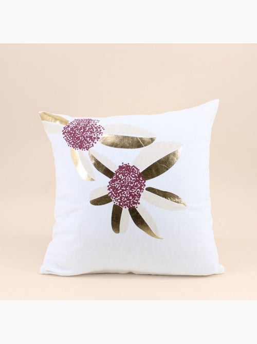 Coussin imprimé fleurs 40x40cm - Kiabi