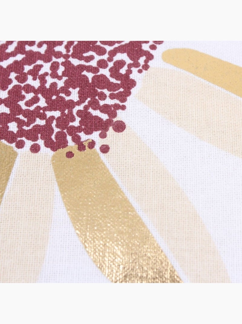 Coussin imprimé fleurs 40x40cm Blanc - Kiabi
