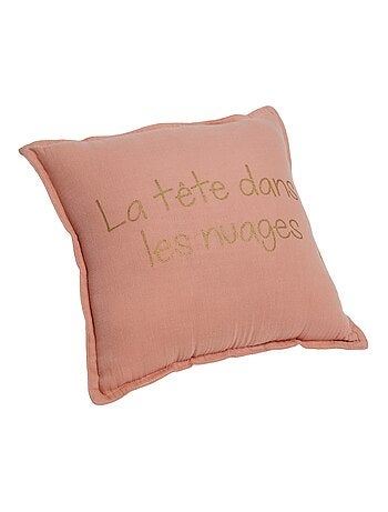 Coussin imprimé gaze de coton LA TETE DANS LES NUAGES