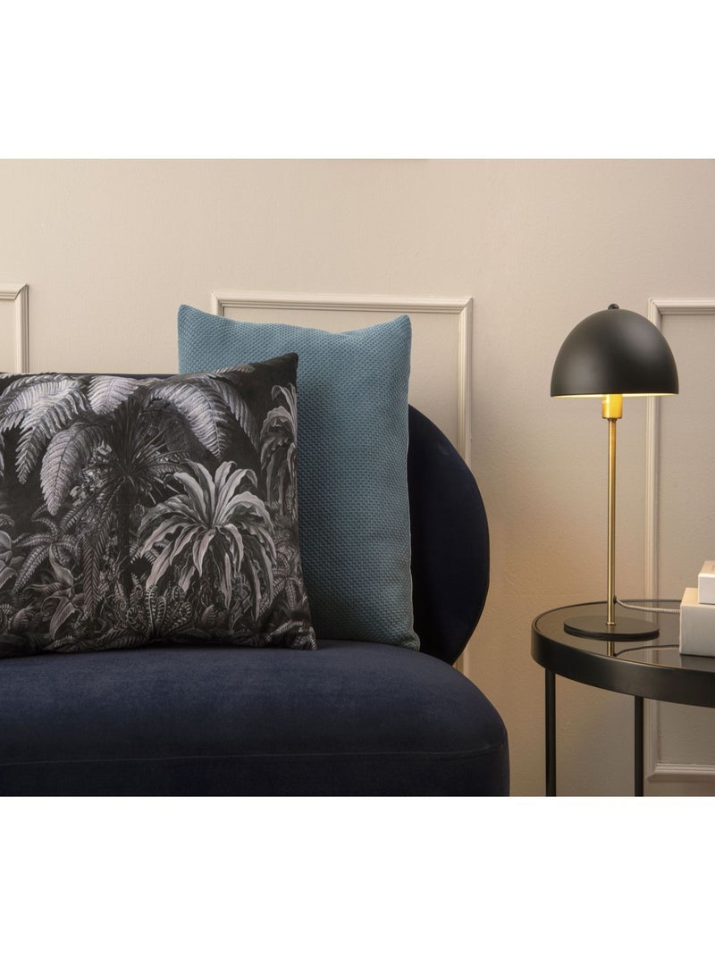 Coussin imprimé jungle effet velours Noir - Kiabi