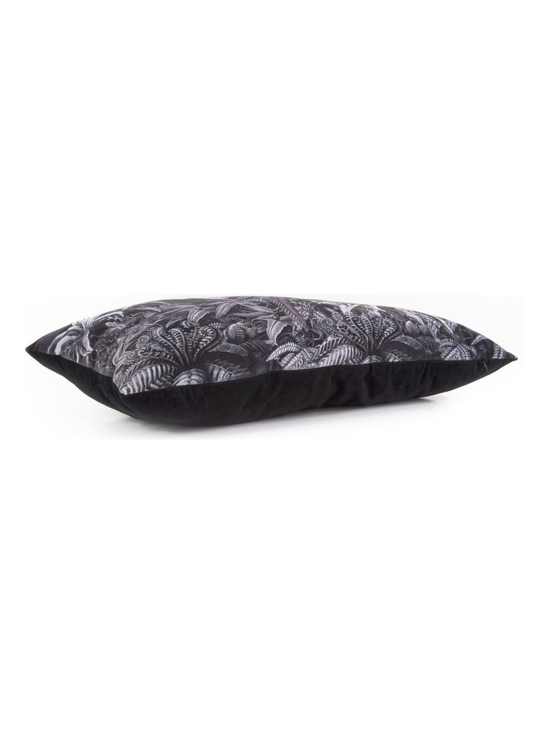 Coussin imprimé jungle effet velours Noir - Kiabi