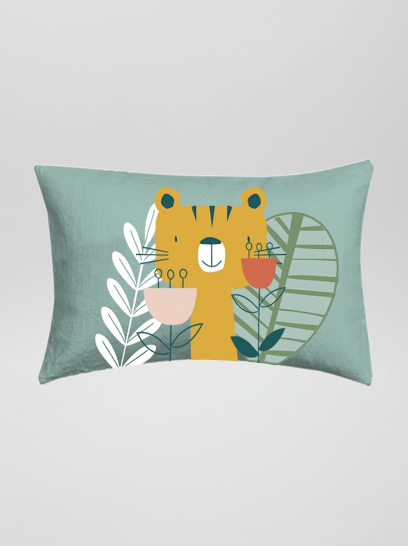 Coussin imprimé 'jungle' Vert - Kiabi