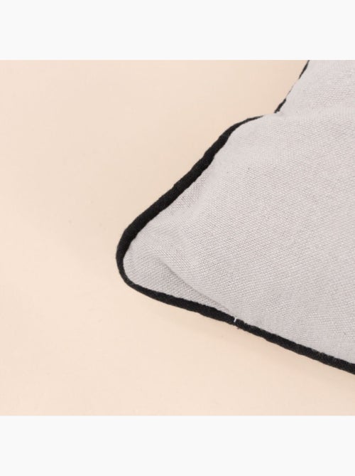 Coussin imprimé "&" noir et beige 45x45cm - Kiabi