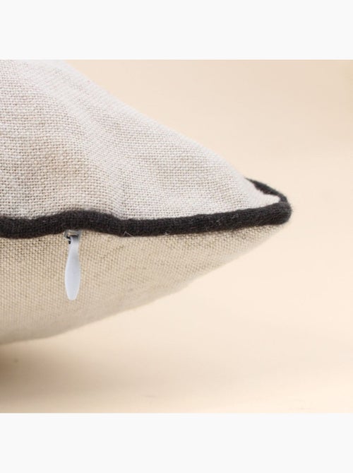 Coussin imprimé "&" noir et beige 45x45cm - Kiabi