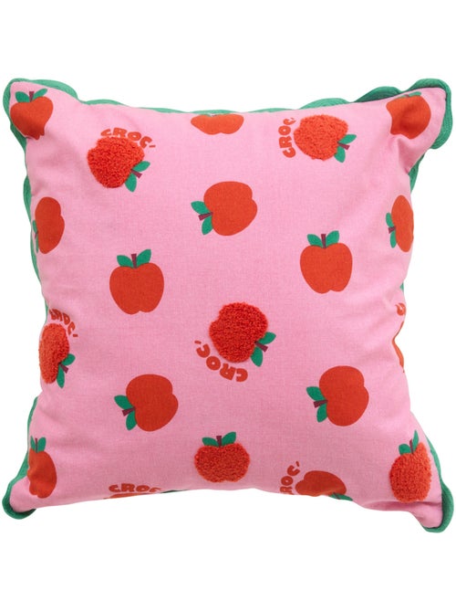 Coussin imprimé pomme 40x40cm CHA CHA POP - Kiabi