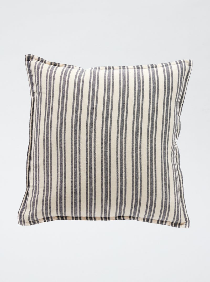 Coussin imprimé rayé BLANC - Kiabi