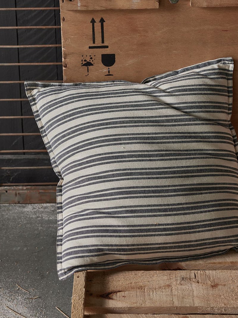 Coussin imprimé rayé BLANC - Kiabi