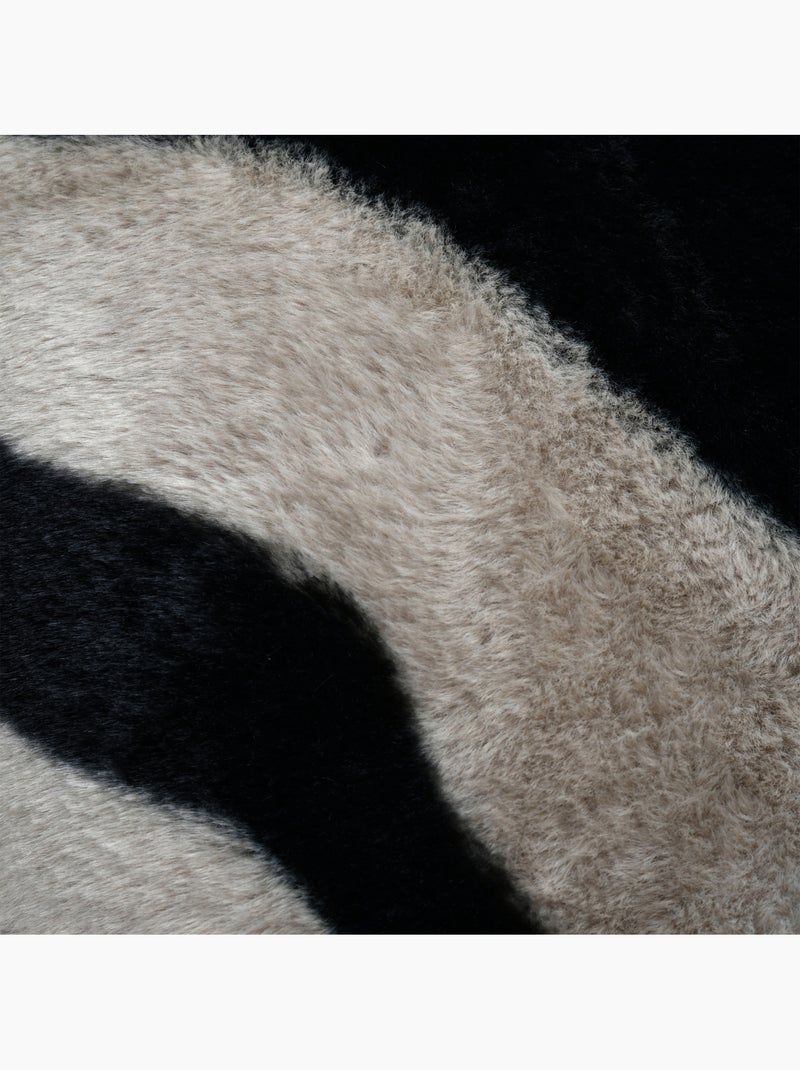 Coussin imprimé zèbre Taupe - Kiabi