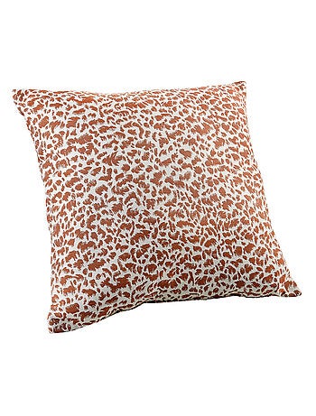 Coussin jacquard abstrait texturé style naturel