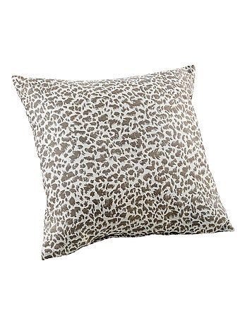 Coussin jacquard abstrait texturé style naturel