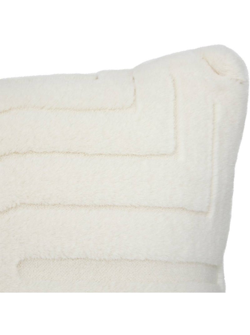 Coussin jacquard Arka Ivoire Blanc cassé - Kiabi