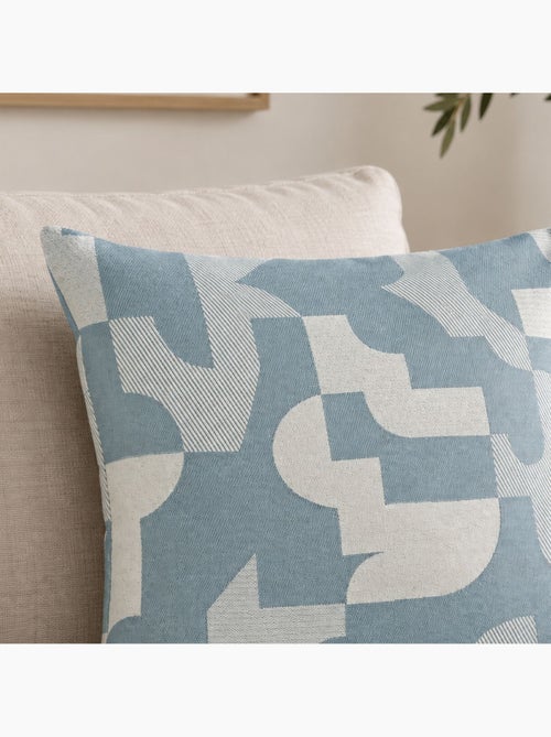 Coussin jacquard géométrique texturé rétro - Kiabi Coussin jacquard géométrique texturé rétro - Kiabi