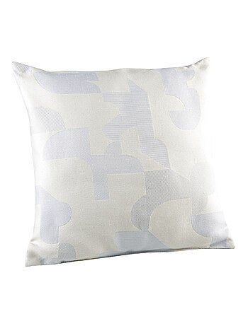 Coussin jacquard géométrique texturé rétro