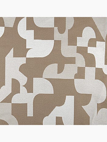 Coussin jacquard géométrique texturé rétro