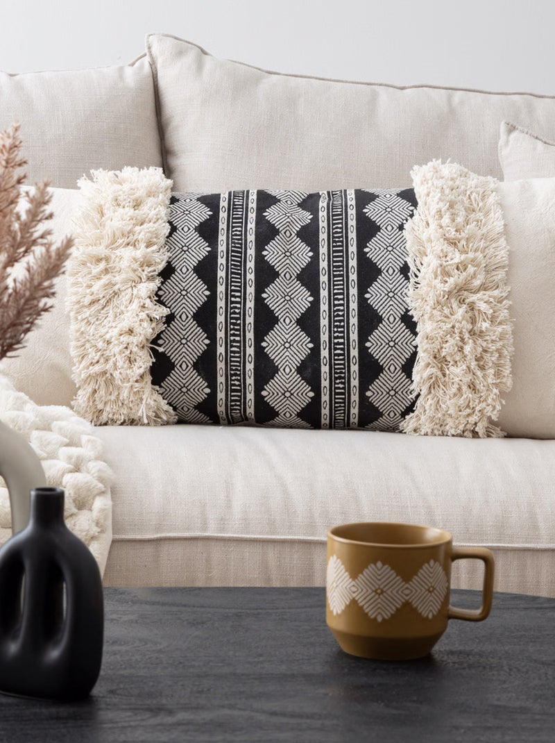 Coussin jacquard Inuit Beige chiné - Kiabi