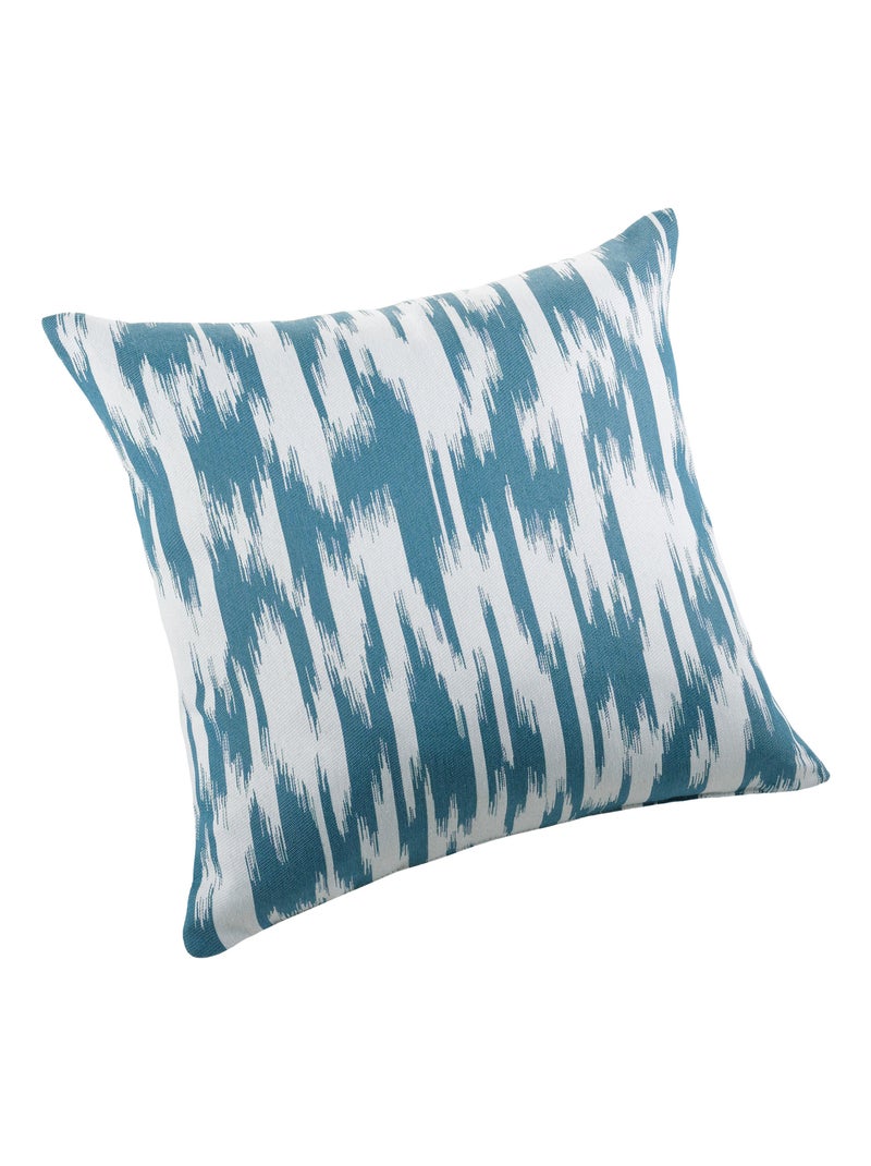 Coussin jacquard motif ikat Bleu - Kiabi