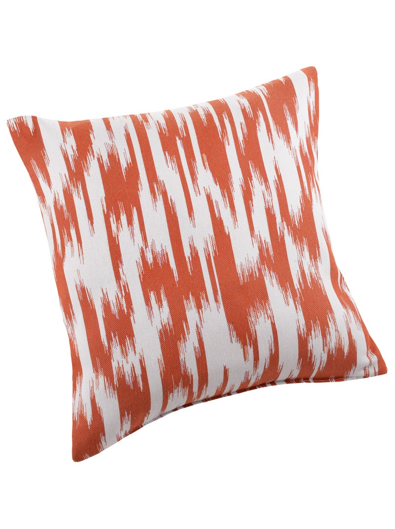 Coussin jacquard motif ikat Rouge cerise - Kiabi