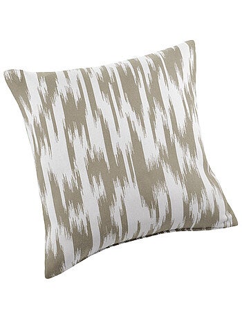 Coussin jacquard motif ikat