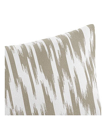 Coussin jacquard motif ikat