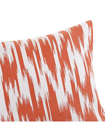Coussin jacquard motif ikat