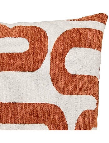 Coussin déhoussable en chenille jacquard safina