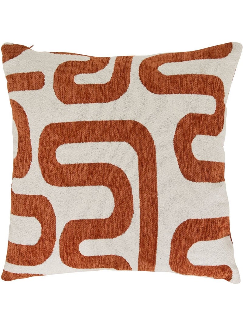 Coussin jacquard SAFINA Terracotta - Kiabi