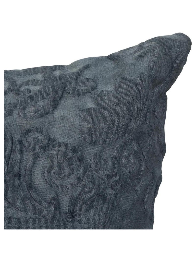 Coussin jacquard style cottage Bleu - Kiabi