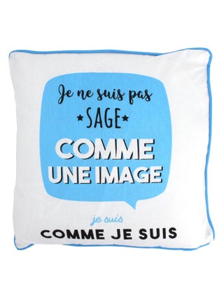 Coussin JE SUIS avec citations