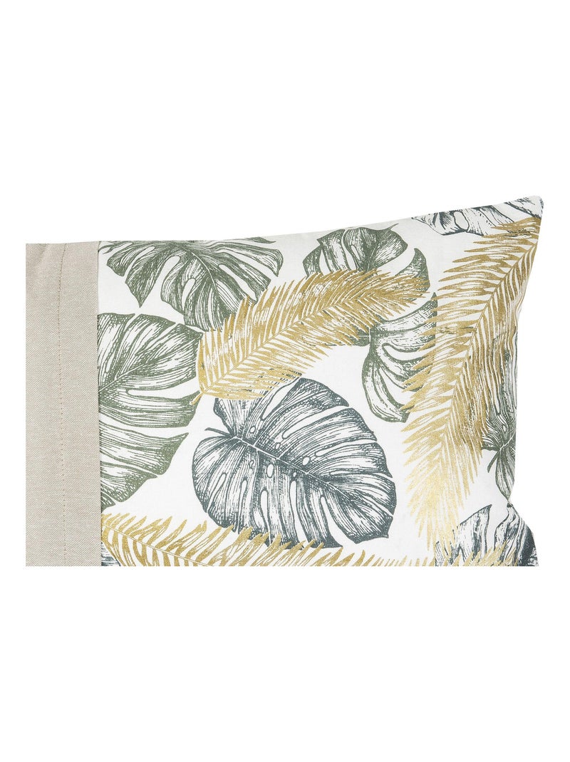 Coussin JUMANJI dos chambray 30X50 'Deko&co' Blanc Vert - Kiabi