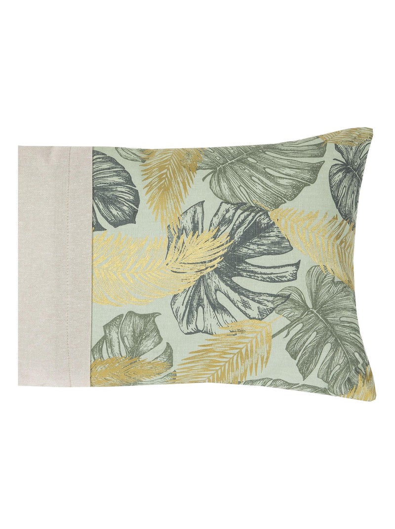 Coussin JUMANJI JADE dos chambray 30X50 'Deko&co' Vert - Kiabi