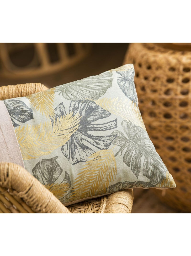 Coussin JUMANJI JADE dos chambray 30X50 'Deko&co' Vert - Kiabi
