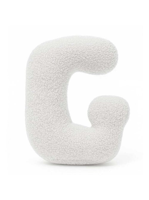 Coussin lettre alphabet- BLANC SALE- G - Kiabi