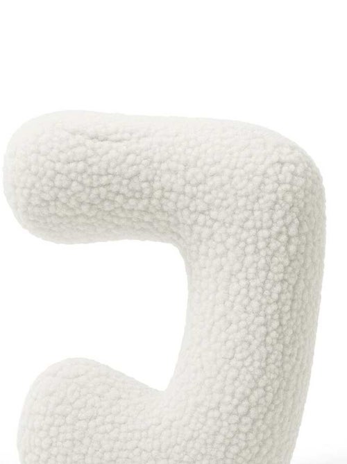 Coussin lettre alphabet- BLANC SALE- J - Kiabi