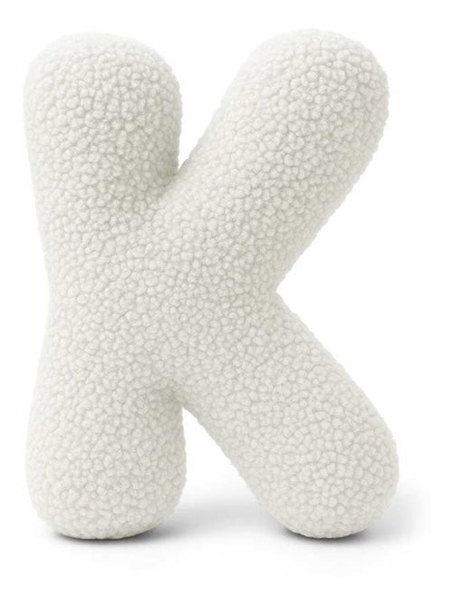 Coussin lettre alphabet- BLANC SALE- K - Kiabi