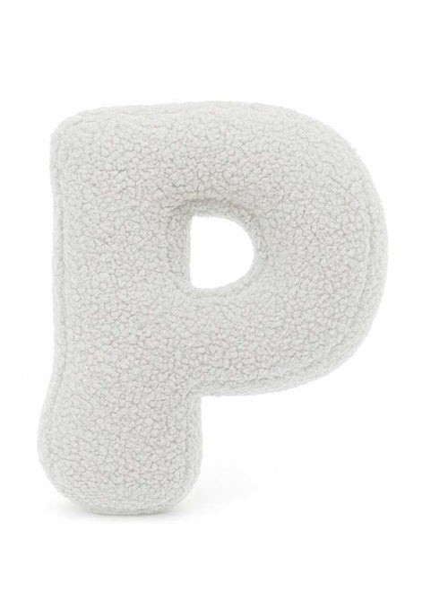 Coussin lettre alphabet- BLANC SALE- P - Kiabi