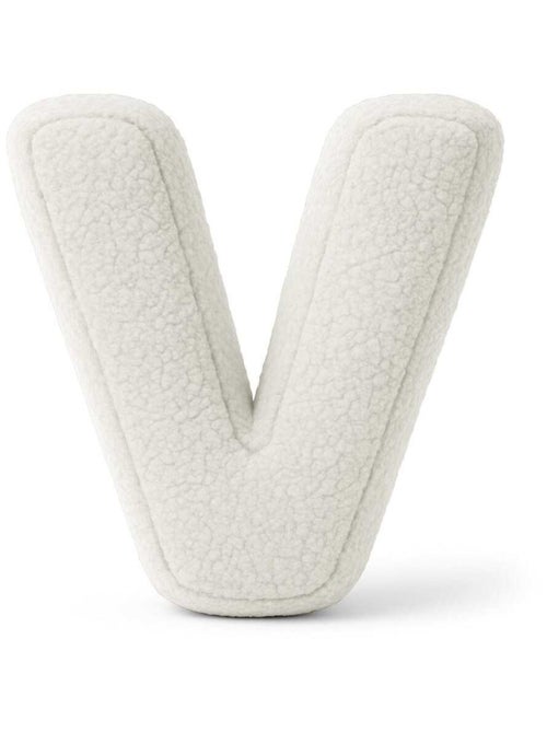 Coussin lettre alphabet- BLANC SALE- V - Kiabi