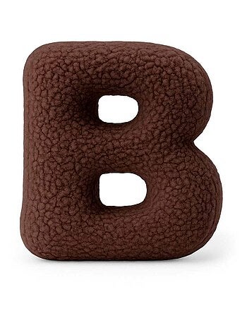 Coussin lettre alphabet- BRUN FONCÉ- B