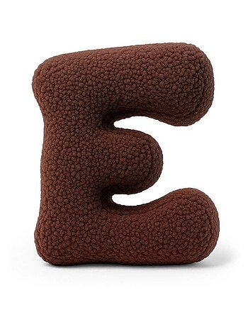 Coussin lettre alphabet- CRÈME- E