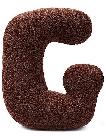 Coussin lettre alphabet- GRIS CLAIR- G