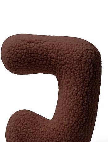 Coussin lettre alphabet- BLANC SALE- J