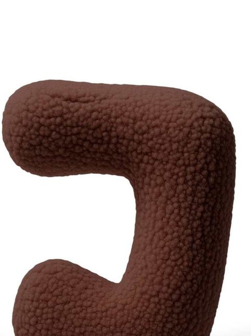 Coussin lettre alphabet- BRUN FONCÉ- J - Kiabi