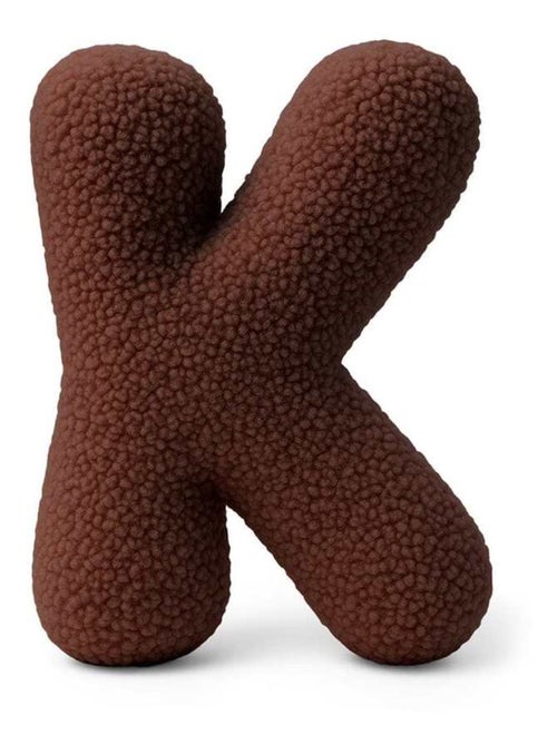 Coussin lettre alphabet- BRUN FONCÉ- K - Kiabi