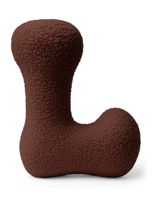 Coussin lettre alphabet- BRUN FONCÉ- L - Kiabi