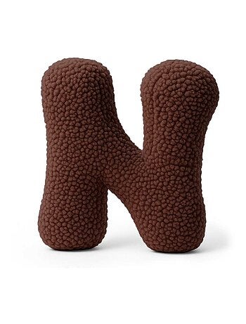 Coussin lettre alphabet- BLANC SALE- N
