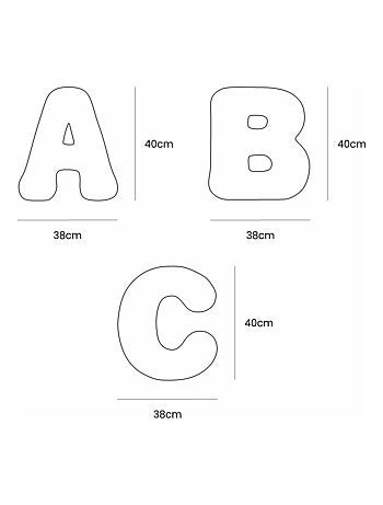Coussin lettre alphabet- GRIS CLAIR- O